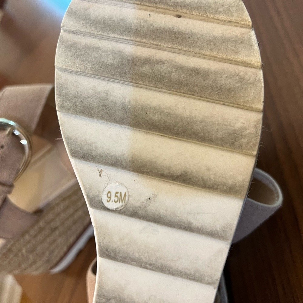 Marc Fisher 9.5 Wedge Sandals, worn twice - Picture 7 of 9